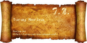 Turay Nerina névjegykártya